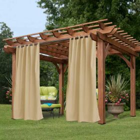 Beige Outdoor Thermal Grommet Blackout Curtain - 50 In. W X 96 In. L (Option: 50 in. W x 96 in. L)